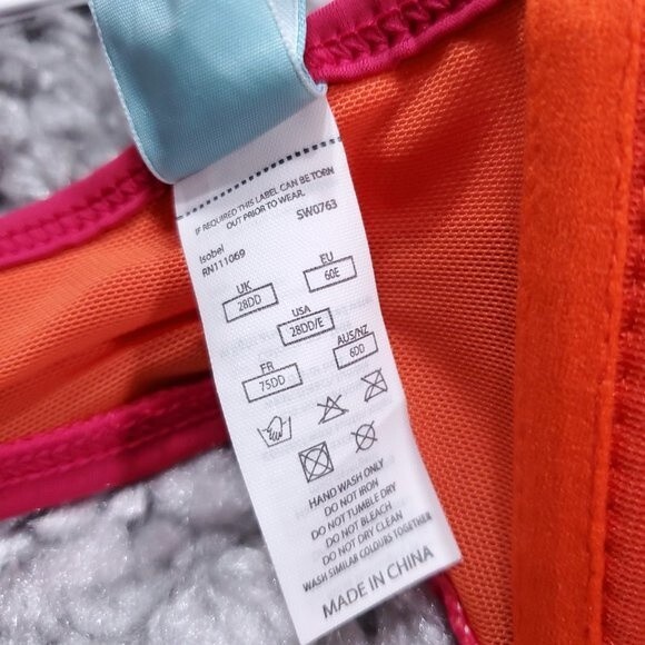 Panache Isobel Underwire Bandeau Molded Swimsuit Bikini Top SW0763 Size 28DD - Picture 8 of 10